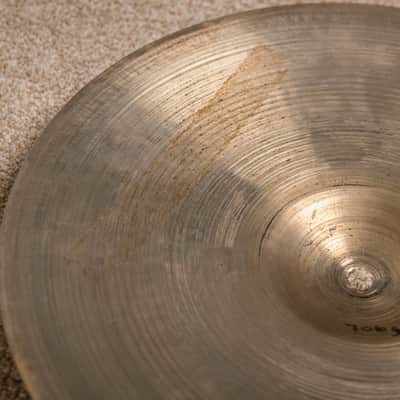 Vintage Zildjian 14" Thin Hi Hat Cymbals 706g 729g image 7