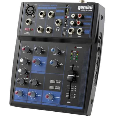 Gemini GEM05USB Sound Mixer Bluetooth - Black image 2