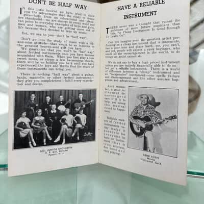 1930’s Gibson “What do you want to do?” Booklet Rare brochure Catalog Collector case Candy vintage pre war Roy Smeck Gene Autry Script image 4