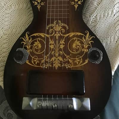 Oahu 1938 - Sunburst lap steel, w/ gold stencil accent, w/ matching amp!!! image 2