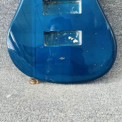 Glossy Blue 5/6 String Bass Basswood Body image 3