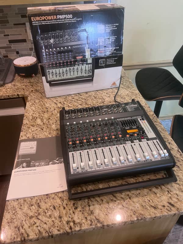 Behringer Europower PMP500 500-Watt 12-Channel Powered Mixer with Multi-Effects Processor 2000s - Dark Gray image 1