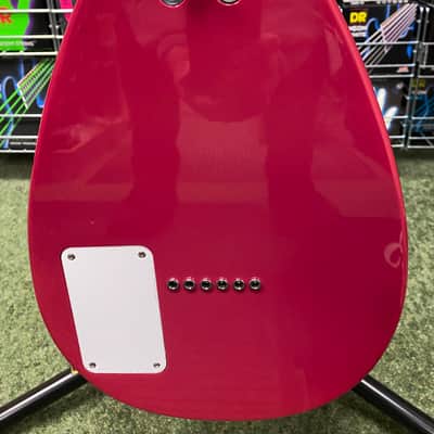 Vox Mini MKIII travel guitar teardrop shape in loud red finish image 7