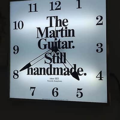 1960's Style Martin Guitars Dealer Light Up Clock Killer Cool Man Cave/Garage Accessory image 3