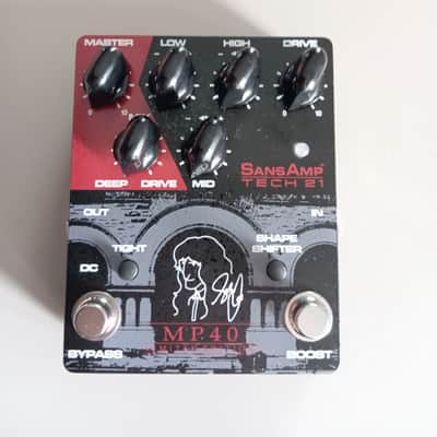 Tech 21 MP40 Limited Edition Geddy Lee Signature SansAmp Bass Drive 2022 - Black / Red image 1