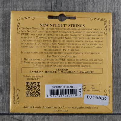 Aquila 4U Nylgut Ukulele String Set 'Soprano' High 'G' Bild 2