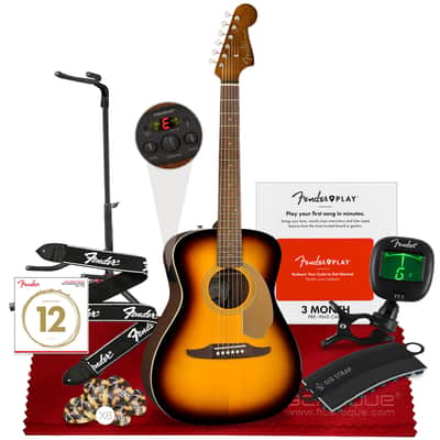 Fender 6 String Acoustic-Electric Malibu Player Guitar, Right image 1
