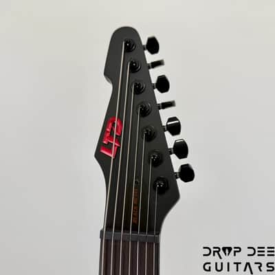 ESP LTD Phoenix-7 Baritone Black Metal 7-String Electric Guitar - Black Red Burst Satin image 11