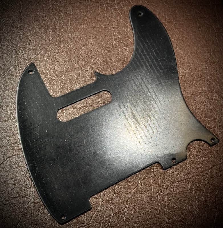 Bakelite Reproduction Blackguard Fender Telecaster Broadcaster pick guard lacquered 5 hole nocaster 1950 1951 1952 1953 1954 aged medium relic image 1