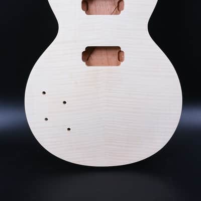 Left Hand Electric Guitar Body Mahogany Flame Maple Guitar Parts image 1