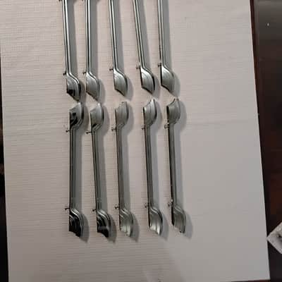 Premier Bass Drum Lugs Art Deco Style Pre 1969. - 10 In Total..Chrome..Worldwide Shipping image 1