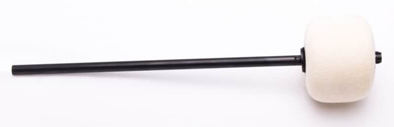 Danmar Bass Drum Beater - White Felt, Black Shaft, Longer Shaft image 1
