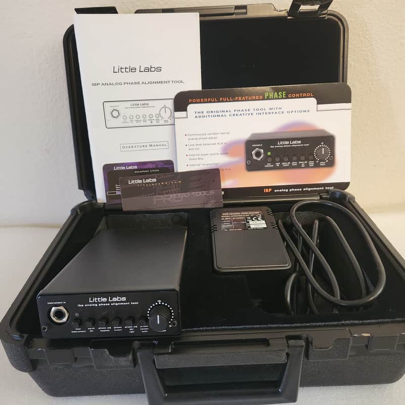 Little Labs IBP Analog Phase Alignment Tool / DI D.I. / Reamp + Case AC Adapter 2010s - Black image 1