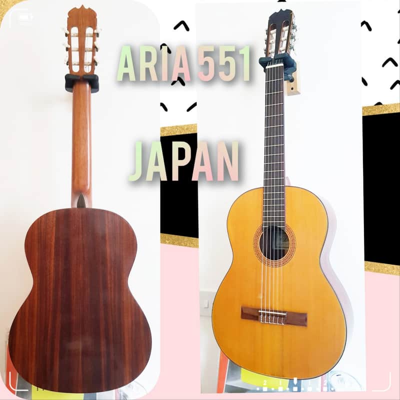 JAPANVINTAGE Vol.5 アリアの響 Aria A-585 Classical Spanish Flamenco Guitar Made In JAPAN MIJ