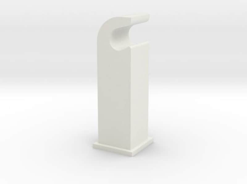 USA Made Reproduction 1939 Zenith "hook" Push Button - White Natural Versatile Plastic image 1
