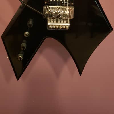LEFTY BC Rich NJ Warlock Electric Guitar Floyd Rose NJ Series Gloss Black left image 2