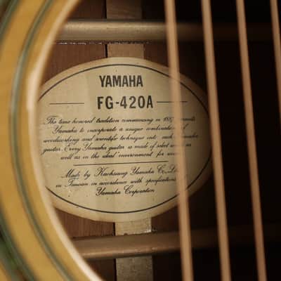 Yamaha FG-420A Natural Mahogany Acoustic Guitar | Reverb