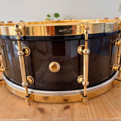 Pearl M-1946 50th anniversary snare 14x5.5” 1996 - #Black mist image 6