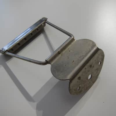 Harmony Silvertone & Others Vintage Acoustic & Electric Guitar Tailpiece Authentic Vintage Part Circa-1950s-1960s-Nickel Silver image 4