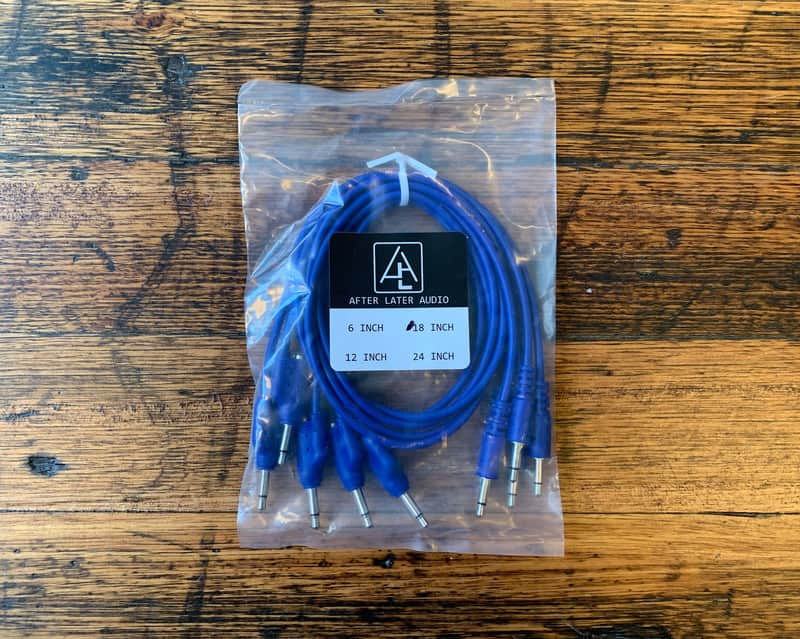 After Later Audio 45cm Single-end Stackable Patch Cable 5 Pack - Blue image 1
