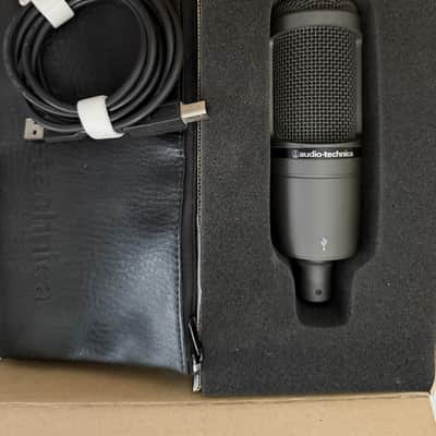 Audio-Technica AT2020 Large Diaphragm Cardioid Condenser Microphone 2010s - Black image 2