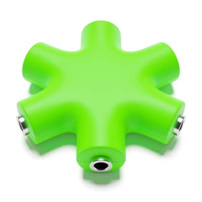 ExcelValley [Green] Mono Patch Cable Splitter Hub 6 Port 5 Way TS 3.5mm 1/8" Modular Synth Eurorack image 3