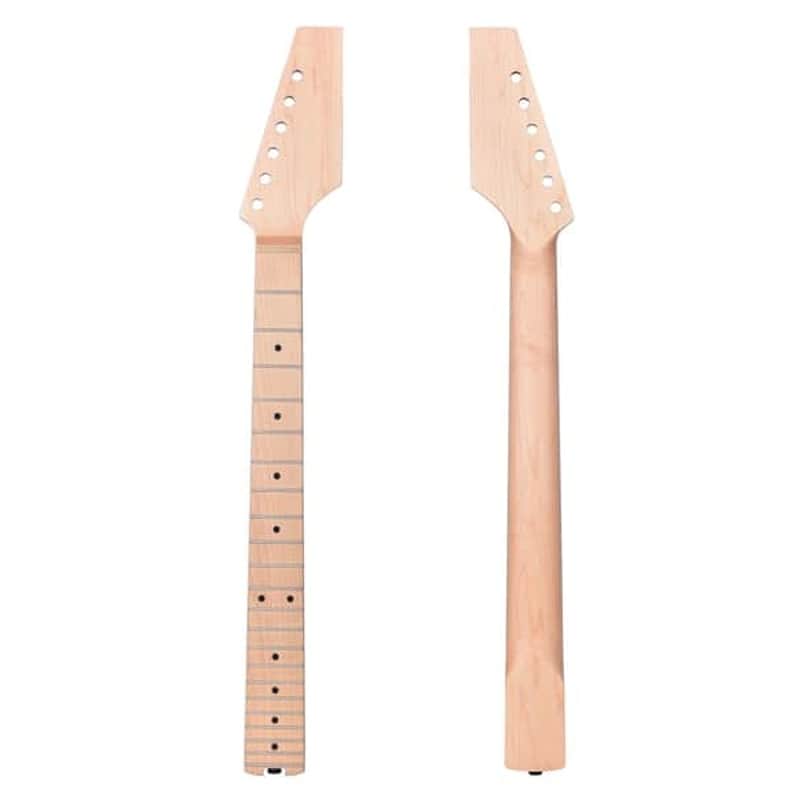 Electric Guitar Neck, 12"-16" Compound Radius, Canadian Hard Maple Neck & Fretboard, 22 Stainless Steel Frets (2.4x1.4mm), Oiled Bone Nut 42mm, Matte Finish image 1