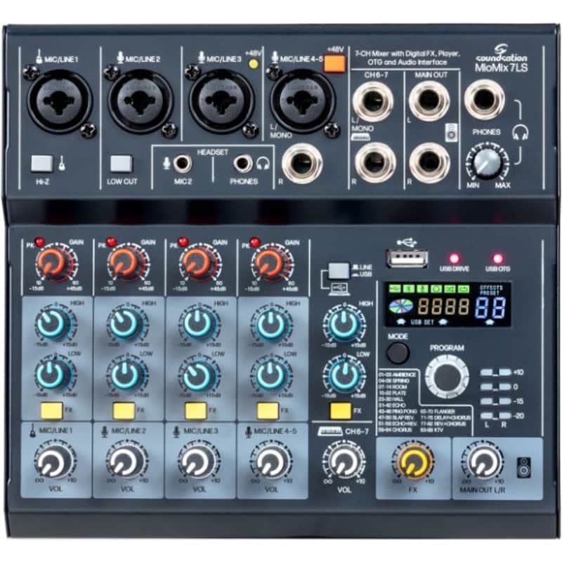 Soundsation 7-Kanal Mixer mit Effekten USB Audio Interface & Player image 1
