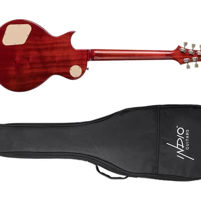 Like new Indio 66 DLX Plus Electric Guitar with Mahogany Bound Body, 2x Humbuckers with Gig Bag image 3
