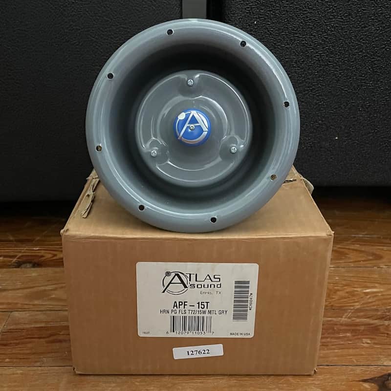 Atlas Sound Flanged Horn Speaker With 15-Watt 25V/70V/100V Transformer - Made In USA image 1