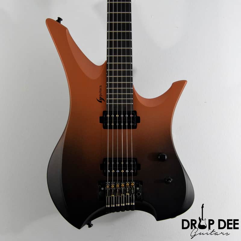 GV Guitars Syrius "Ember" Baritone Headless Electric Guitar w/ Bag - Ember image 1