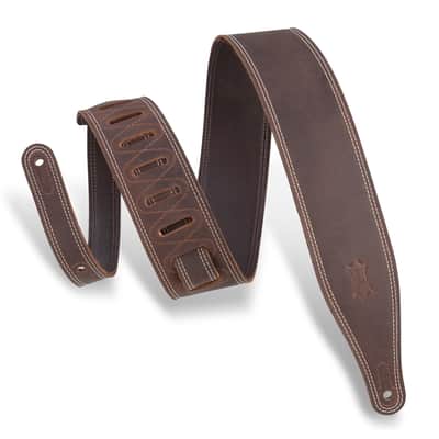 Levy's M17 B DS Dbr Tracolla In Pelle Con Doppia Cucitura Dark Brown 2 1/2 image 1