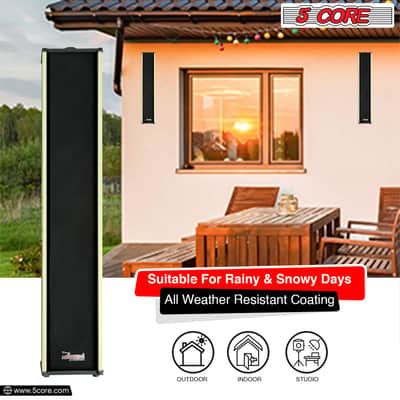 2PCS 5Core Outdoor Speakers Stereo In Wall Speaker Pair 300W Peak Passive Outside Surface Mount Wired Waterproof Patio House Garage Indoor Exterior Audio System Out Door Bocinas Para Casa-WS 30T 2 PCS image 7