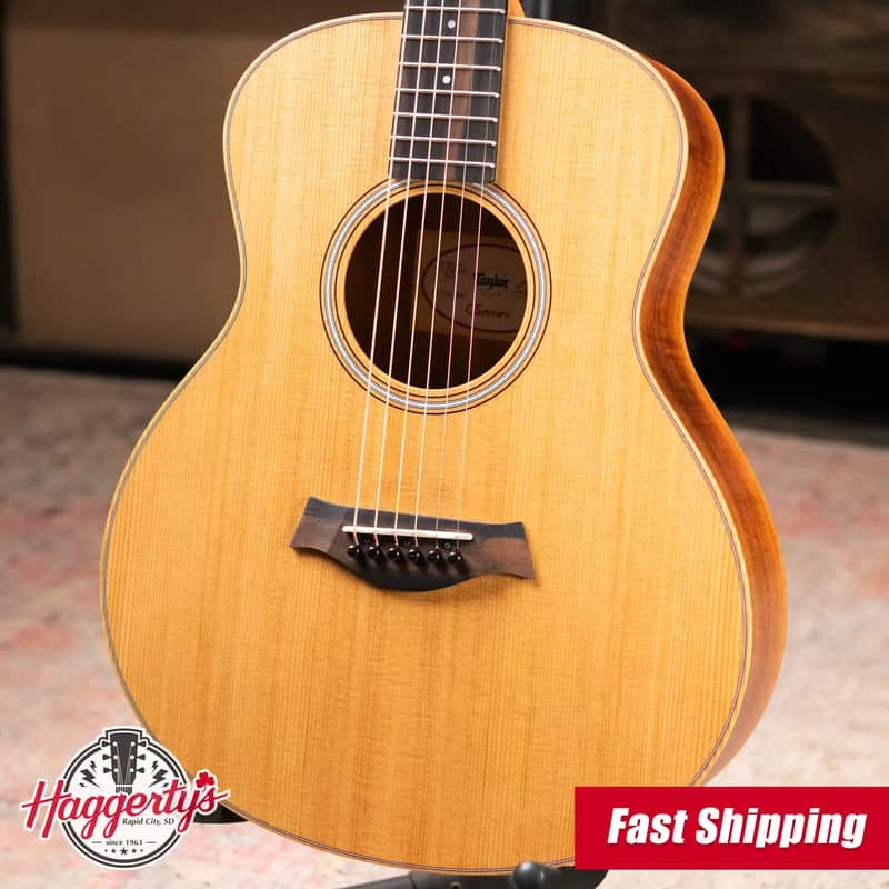 Taylor GS Mini-e LTD Acoustic/Electric Guitar - Figured Koa with Gig Bag image 1