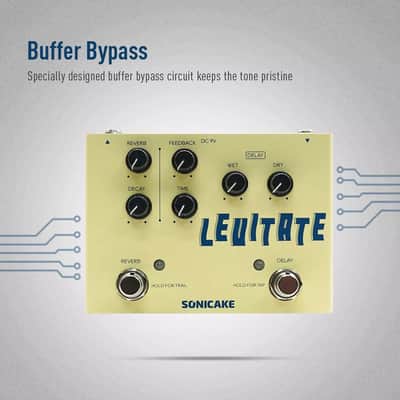 SONICAKE Levitate Digital Delay and Reverb 2in1 Guitar Effects Pedal image 3