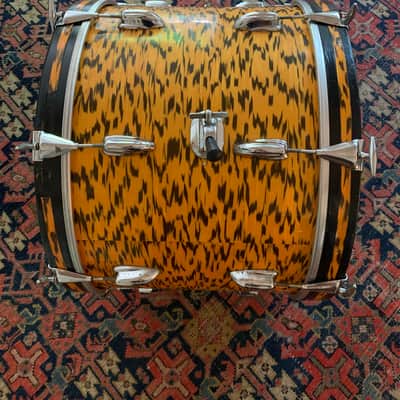 1962-1970 Slingerland 20/16/12 yellow tiger pearl vintage drums image 20
