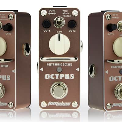 Toms Line AOS-3  Octpus Polyphonic Octave Electric Guitar Effects Pedal Brown image 1