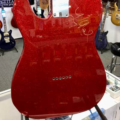 Squier Bullet Telecaster, Red Sparkle, Autographed by 2018 Blues Cruise Artists with Gig Bag - Pre Owned image 6