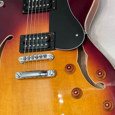 Washburn HB30TS Semi Hollow Body electric guitar made in Korea w case 2003 - Tobacco Sunburst image 8