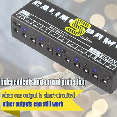 Guitar Caline Pedal Board Power Supply 10 Output 9V 12V 18V Effect Pedals image 5