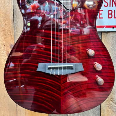 Cordoba Limited-Edition Stage Thin Body Nylon Acoustic/Electric - Garnet image 3