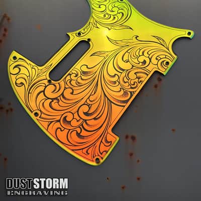 Telecaster 8 Hole Pickguard Acrylic Iridescent Gold Mirror Guitar Scratch Plate for Fender American/Mexican Standard Tele Cut for Modern Style Parts image 3