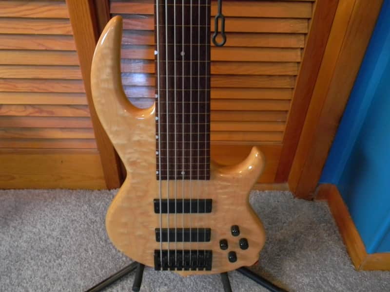 Conklin Groove Tools GT-7 - 7 String Fretless Bass Clear Hard Natural RARE! image 1