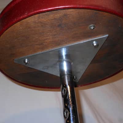 Vintage 1967 Ludwig Timpani Drum Throne w/ Rare Burgundy Seat Top image 6