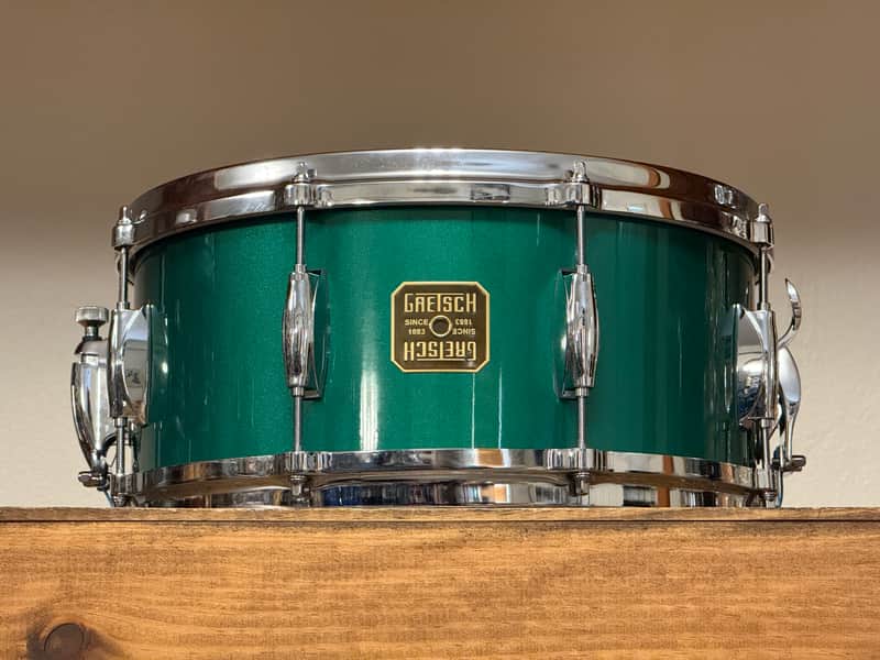 Gretsch USA Custom 6.5x14" Cadillac Green Lacquer Snare Drum image 1