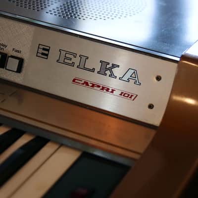 (Video) Serviced* 1970s Elka Capri 101 Rare Italian Analog Combo Organ | Made in Italy 70s | Inc. Carry Case & Key, Pedal, Legs, Supports & Fixings image 2