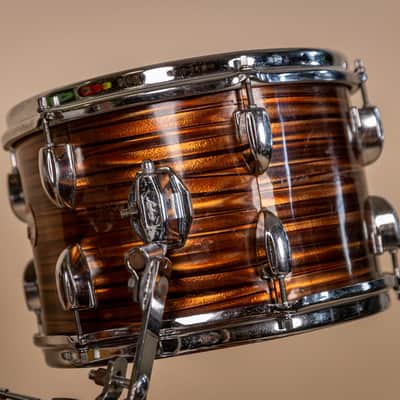 1970s Tempro Tiger Eye's Pearl Drum Set 14x20 8x12 and 16x16 image 2