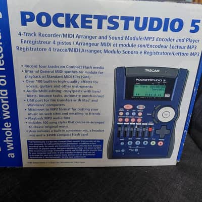 TASCAM Pocketstudio 5 4-Track Portable Digital Recorder 2000s - Blue image 2