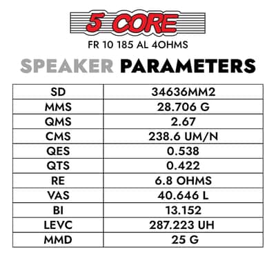 5 Core 10" Subwoofer Speaker 300W RMS Full Range Car Audio Sub Woofer 4 Ohm Bass Replacement Driver image 6