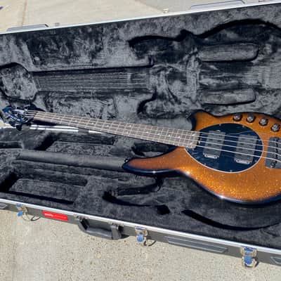 2022 Music Man Bongo 4 String HH Bass - Harvest Orange Gold Stingray image 2